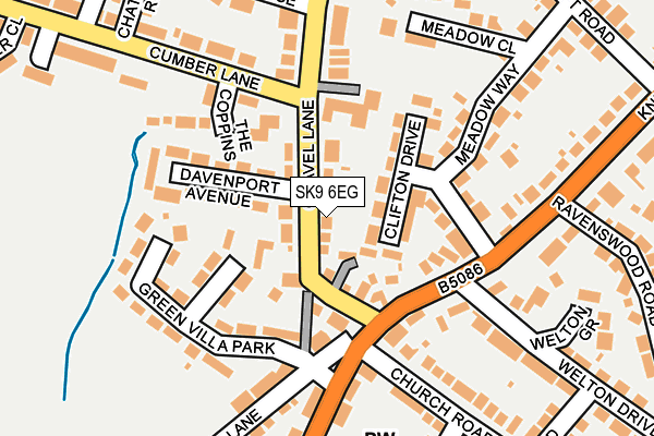 SK9 6EG map - OS OpenMap – Local (Ordnance Survey)