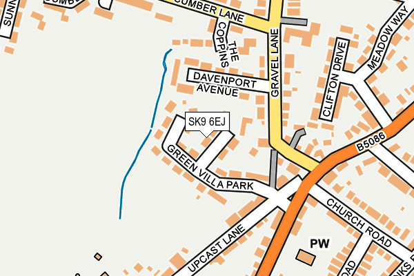 SK9 6EJ map - OS OpenMap – Local (Ordnance Survey)