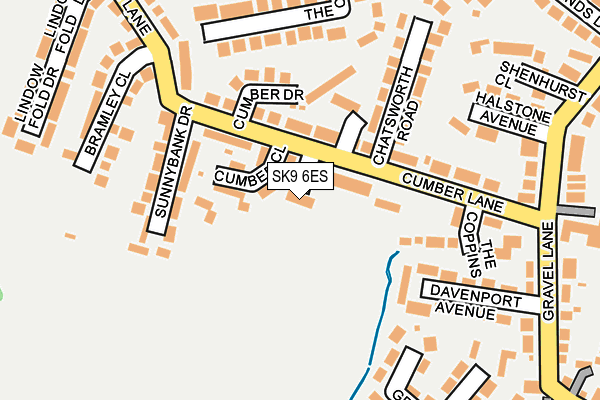 SK9 6ES map - OS OpenMap – Local (Ordnance Survey)