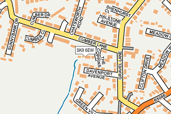 SK9 6EW map - OS OpenMap – Local (Ordnance Survey)