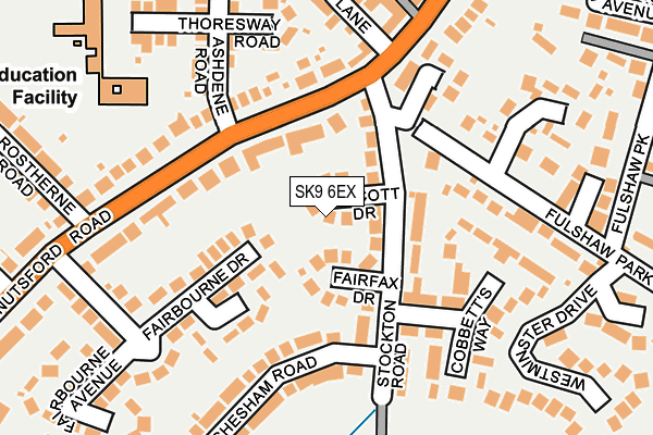 SK9 6EX map - OS OpenMap – Local (Ordnance Survey)