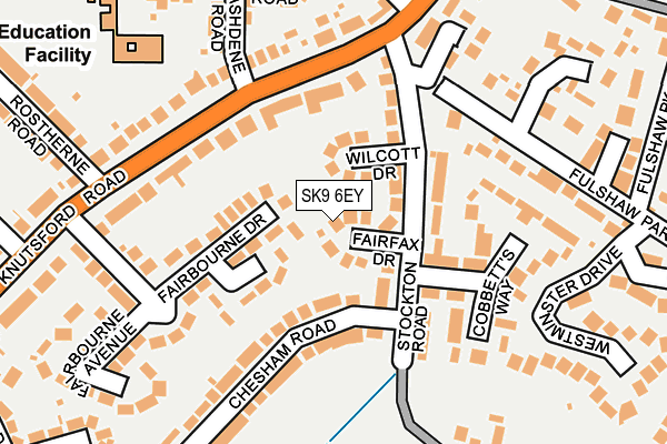 SK9 6EY map - OS OpenMap – Local (Ordnance Survey)