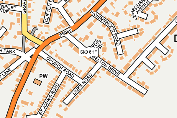 SK9 6HF map - OS OpenMap – Local (Ordnance Survey)