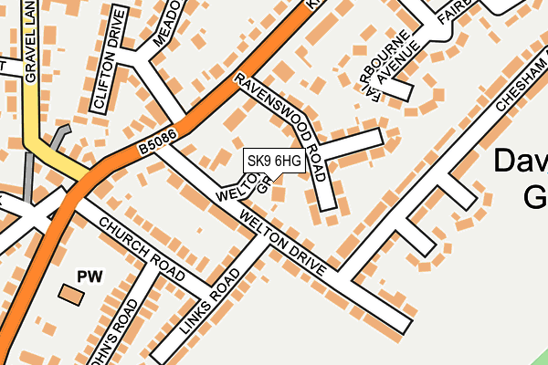 SK9 6HG map - OS OpenMap – Local (Ordnance Survey)