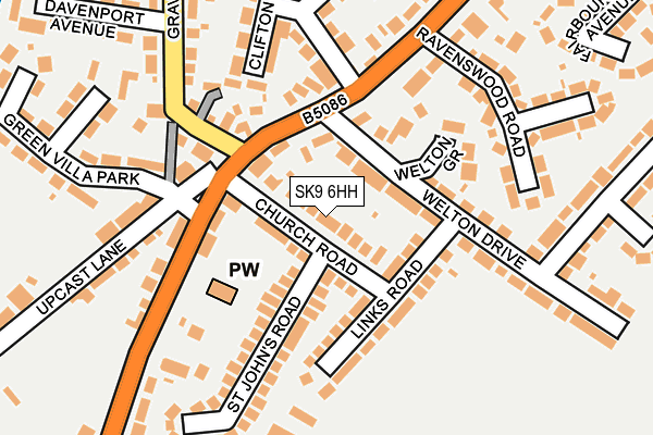 SK9 6HH map - OS OpenMap – Local (Ordnance Survey)