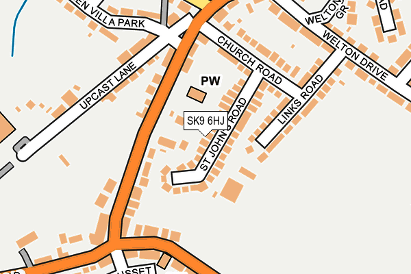 SK9 6HJ map - OS OpenMap – Local (Ordnance Survey)