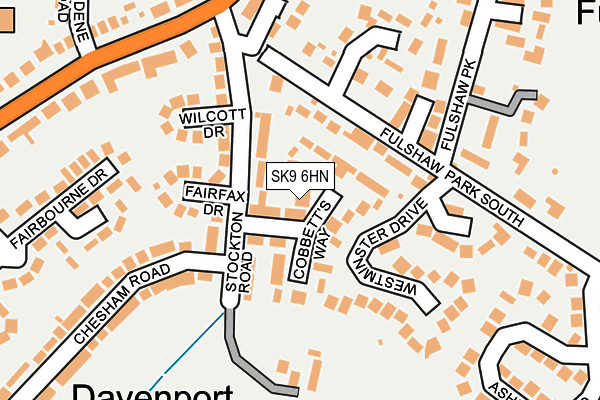 SK9 6HN map - OS OpenMap – Local (Ordnance Survey)