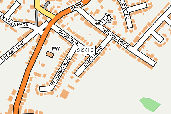 SK9 6HQ map - OS OpenMap – Local (Ordnance Survey)