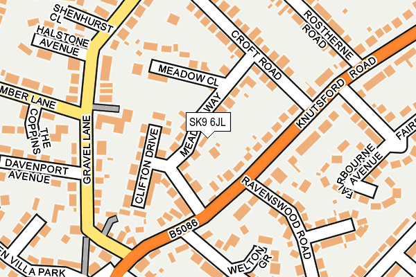 SK9 6JL map - OS OpenMap – Local (Ordnance Survey)