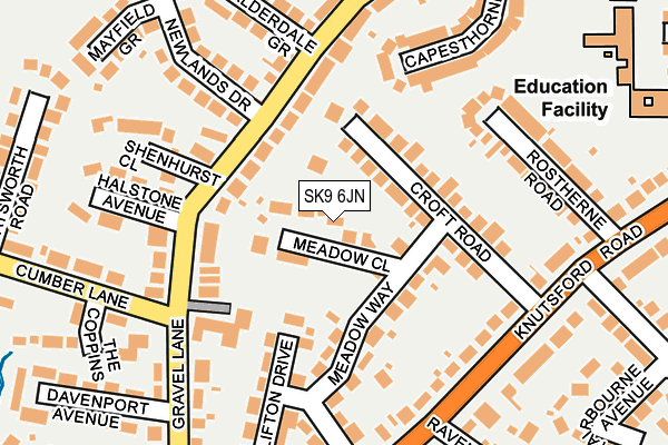 SK9 6JN map - OS OpenMap – Local (Ordnance Survey)