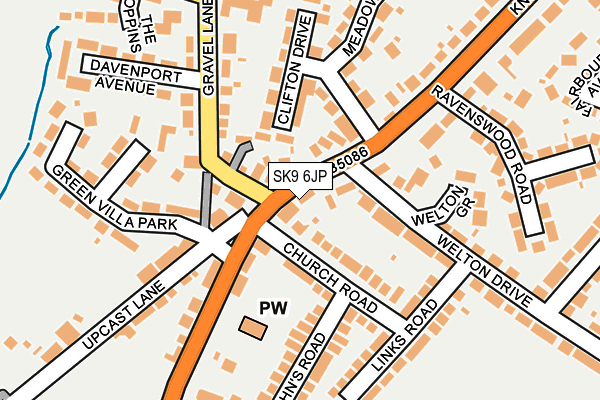 SK9 6JP map - OS OpenMap – Local (Ordnance Survey)