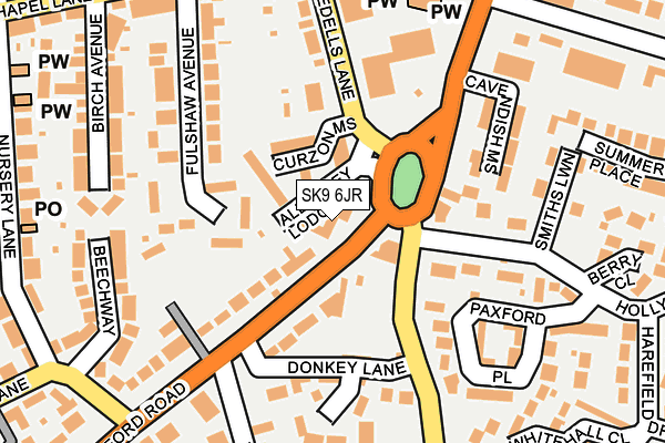 SK9 6JR map - OS OpenMap – Local (Ordnance Survey)