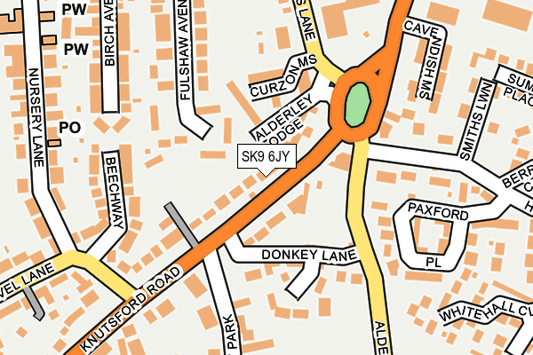SK9 6JY map - OS OpenMap – Local (Ordnance Survey)