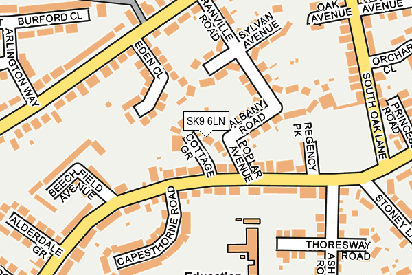 SK9 6LN map - OS OpenMap – Local (Ordnance Survey)