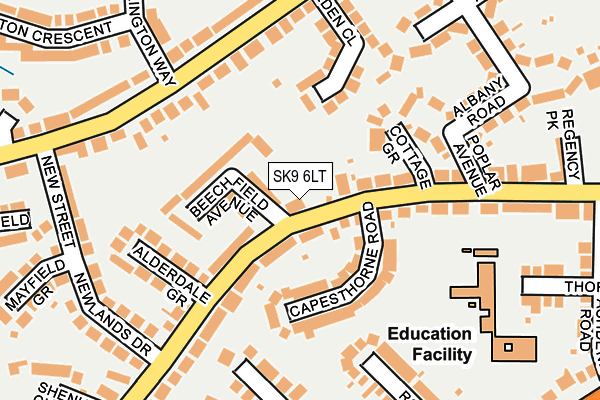 SK9 6LT map - OS OpenMap – Local (Ordnance Survey)