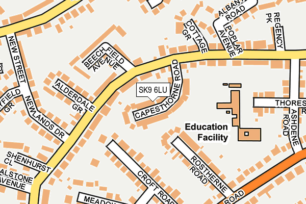 SK9 6LU map - OS OpenMap – Local (Ordnance Survey)