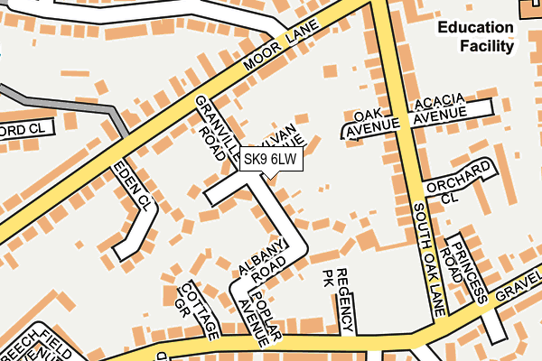 SK9 6LW map - OS OpenMap – Local (Ordnance Survey)