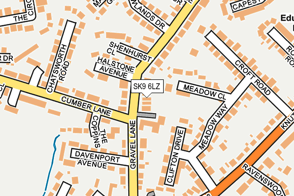 SK9 6LZ map - OS OpenMap – Local (Ordnance Survey)