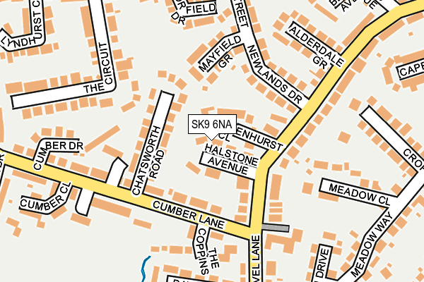 SK9 6NA map - OS OpenMap – Local (Ordnance Survey)