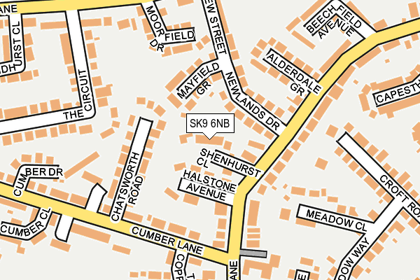 SK9 6NB map - OS OpenMap – Local (Ordnance Survey)