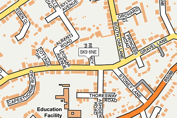 SK9 6NE map - OS OpenMap – Local (Ordnance Survey)