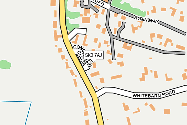 SK9 7AJ map - OS OpenMap – Local (Ordnance Survey)