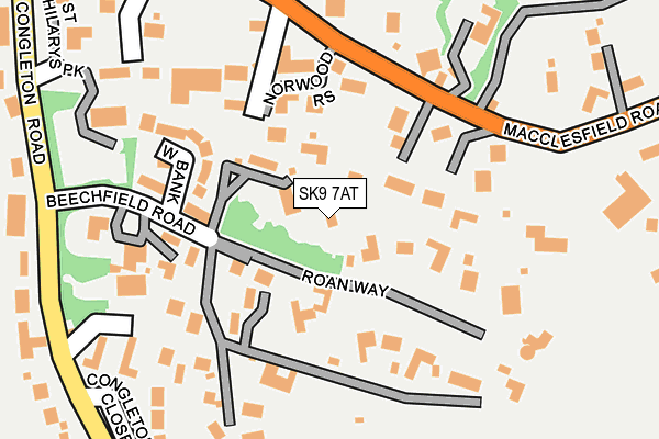 SK9 7AT map - OS OpenMap – Local (Ordnance Survey)