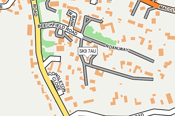 SK9 7AU map - OS OpenMap – Local (Ordnance Survey)