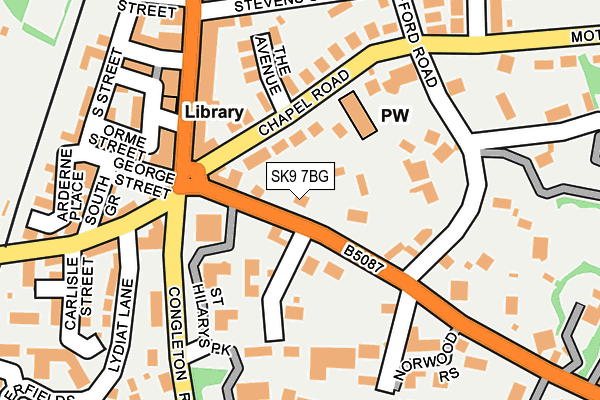 SK9 7BG map - OS OpenMap – Local (Ordnance Survey)