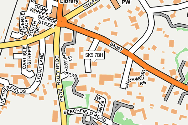 SK9 7BH map - OS OpenMap – Local (Ordnance Survey)