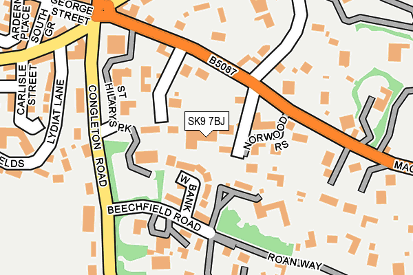 SK9 7BJ map - OS OpenMap – Local (Ordnance Survey)