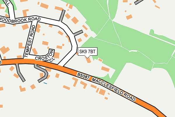 SK9 7BT map - OS OpenMap – Local (Ordnance Survey)