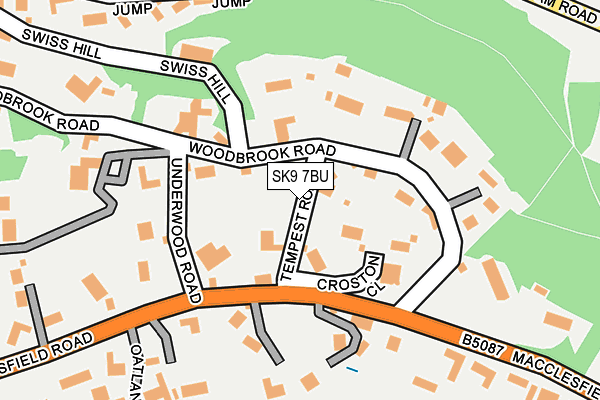 SK9 7BU map - OS OpenMap – Local (Ordnance Survey)