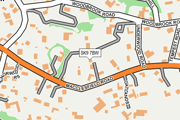 SK9 7BW map - OS OpenMap – Local (Ordnance Survey)