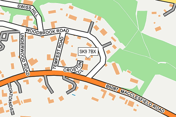 SK9 7BX map - OS OpenMap – Local (Ordnance Survey)