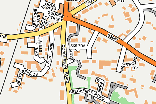 SK9 7DA map - OS OpenMap – Local (Ordnance Survey)