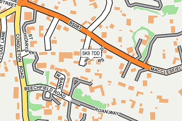 SK9 7DD map - OS OpenMap – Local (Ordnance Survey)