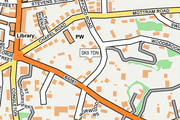 SK9 7DN map - OS OpenMap – Local (Ordnance Survey)