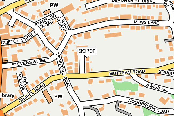 SK9 7DT map - OS OpenMap – Local (Ordnance Survey)