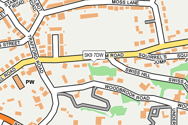 SK9 7DW map - OS OpenMap – Local (Ordnance Survey)