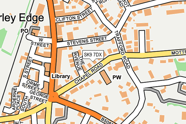 SK9 7DX map - OS OpenMap – Local (Ordnance Survey)