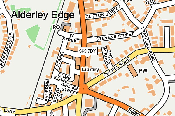Map of CORKS OUT (ALDERLEY EDGE) LTD at local scale