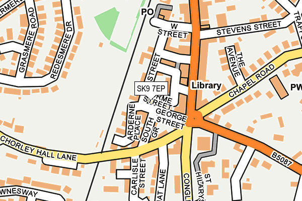 SK9 7EP map - OS OpenMap – Local (Ordnance Survey)