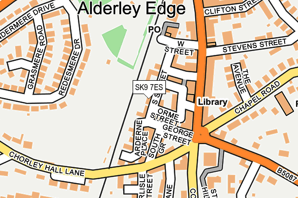 Map of ALDERLY TRADING LTD at local scale