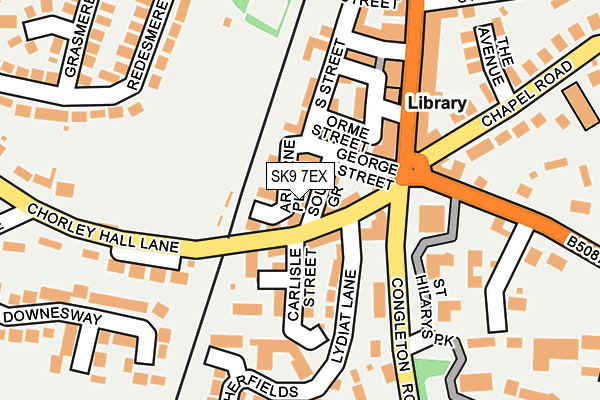 SK9 7EX map - OS OpenMap – Local (Ordnance Survey)
