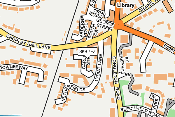 SK9 7EZ map - OS OpenMap – Local (Ordnance Survey)