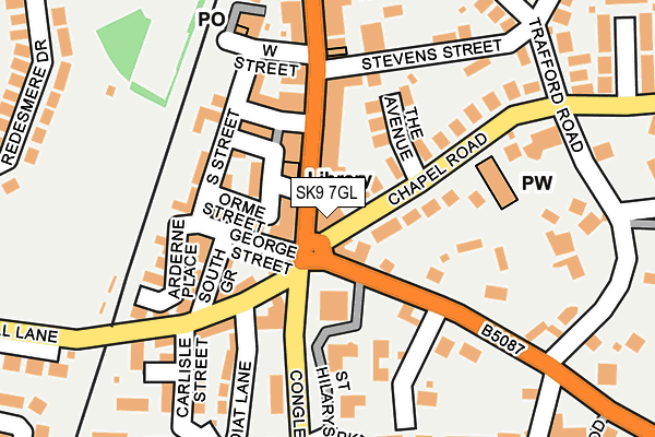 SK9 7GL map - OS OpenMap – Local (Ordnance Survey)