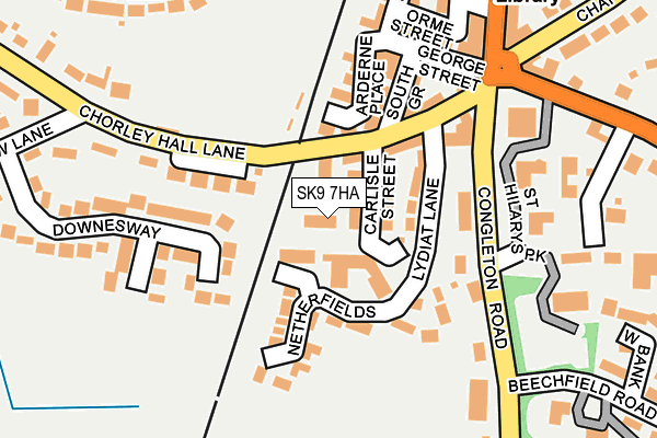 SK9 7HA map - OS OpenMap – Local (Ordnance Survey)