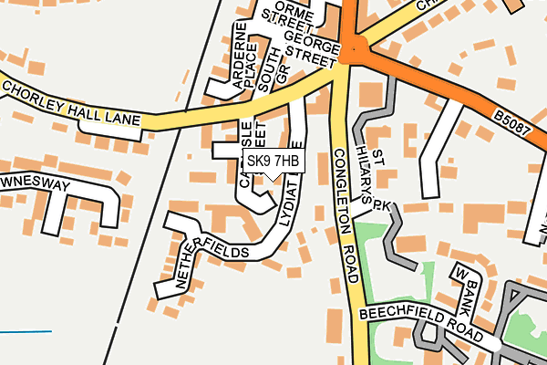 SK9 7HB map - OS OpenMap – Local (Ordnance Survey)