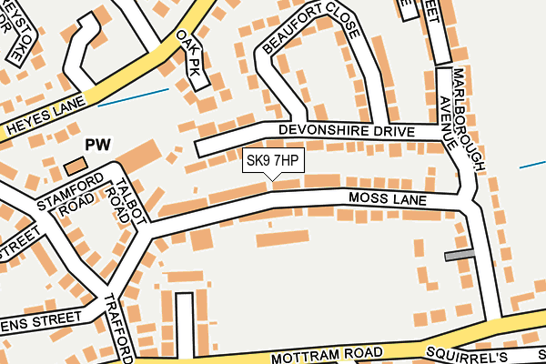 SK9 7HP map - OS OpenMap – Local (Ordnance Survey)
